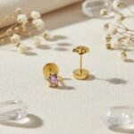 Par Abridores Estrella con Piedra Cubic