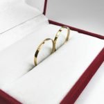 Par de Alianzas Clásicas Oro 18K 1 Gramo