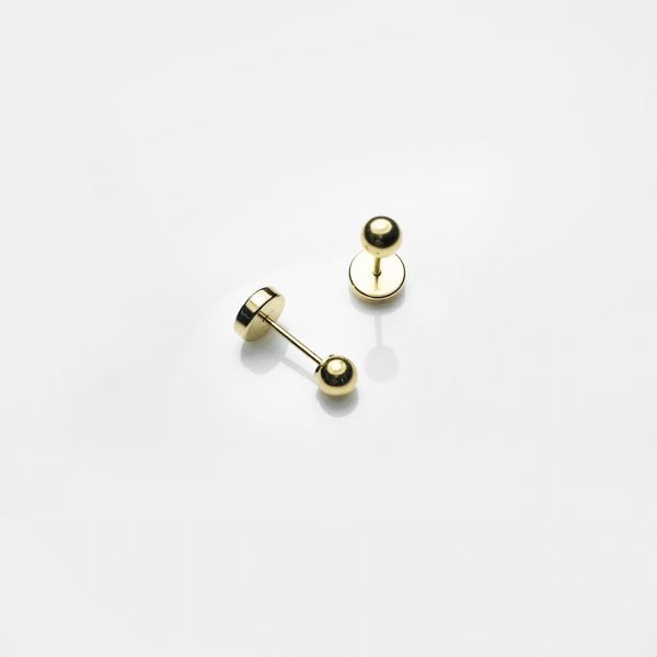 Par Abridores Oro 18K Bolita Mediana