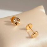 Par de Abridores Oro 18K Paragüitas Facetados