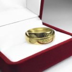 Par de Alianzas Oro 18K Nombres grabados Y Corazon 4 Gramos