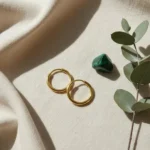 Par de Aros Argollitas Cubanos Oro 18 K 10 mm 0.3 gramos