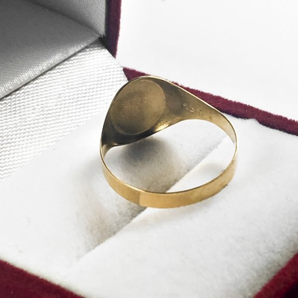 Anillo Sello Oro 18 K Unisex 0,8 Gramos - Imagen 4