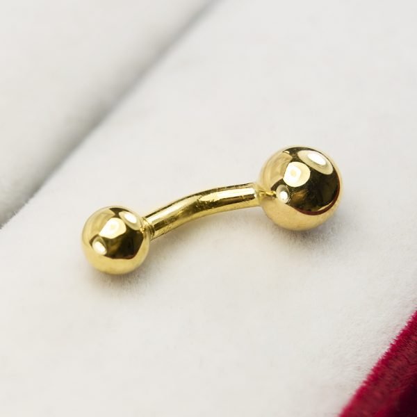 Piercing Oro 18 K Para Ombligo Bolita Chica 1 Gramo