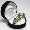 Par de Alianzas Plata 925 y Oro 18K Labradas - Imagen 2