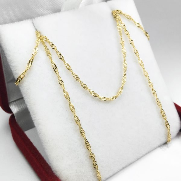 Cadena Oro 18 K Singapur 1,6 Gramos 40 cm