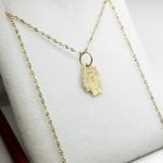 Conjunto Oro 18 K Cadena Singapur Con Nena Bebote Compu