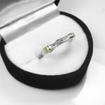 Anillo Plata 925 Y Oro 18K Medio Sin Fin Recto