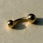 Piercing Oro 18 K Para Ombligo Bolita Grande 1.3 Gramos