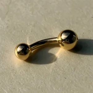 Piercing Oro 18 K Para Ombligo Bolita Grande 1.3 Gramos
