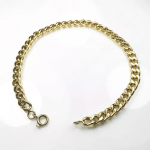 Pulsera Hombre Oro 18 K Cubana Grumet De 9 Gramos