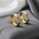 Par Alianzas Oro 18k Combinadas 9 Grs Casamiento Garantía