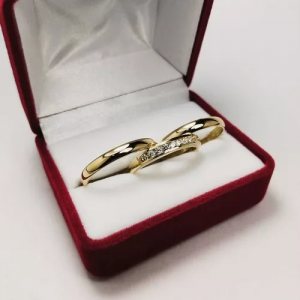 Combo Alianzas Y Anillo Oro 18k 7.9g Casamiento Compromiso