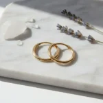 Aros Oro 18k Argollas Cubano Lisos 12mm Niña 0,4 Grs