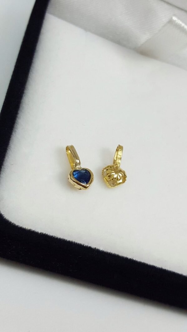 Conjunto Oro 18k Cadena + Dije Corazon Con Piedra - Imagen 4
