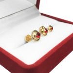 Par Aritos Abridores Perno De Oro 18k Bebe Mediano
