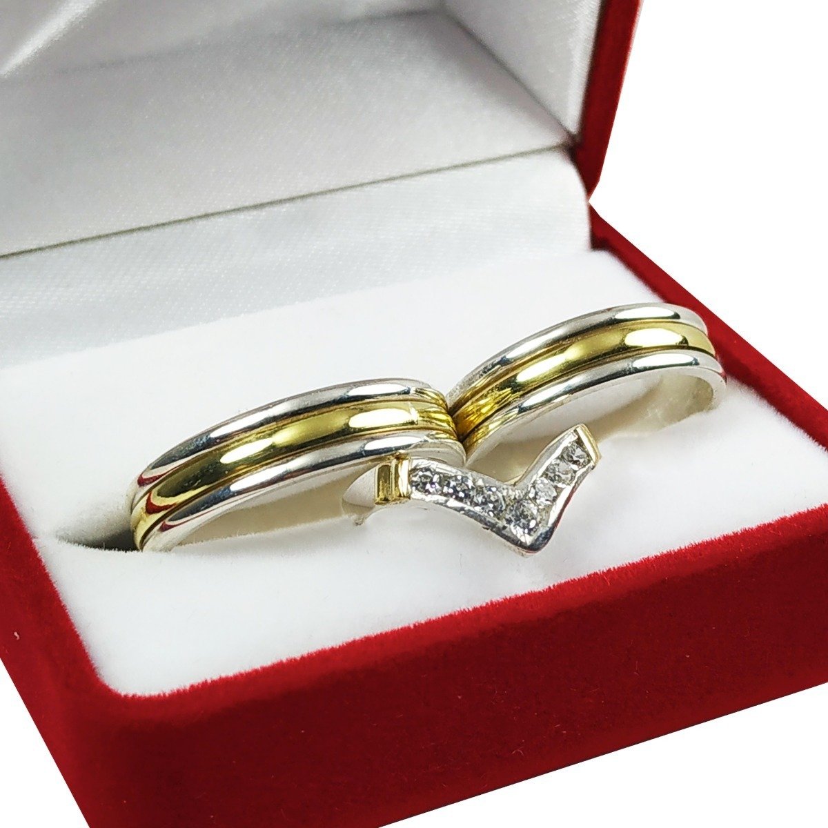 Combo Plata 925 Oro 18k Cintillo Casamiento Boda – Newmar & Relojería