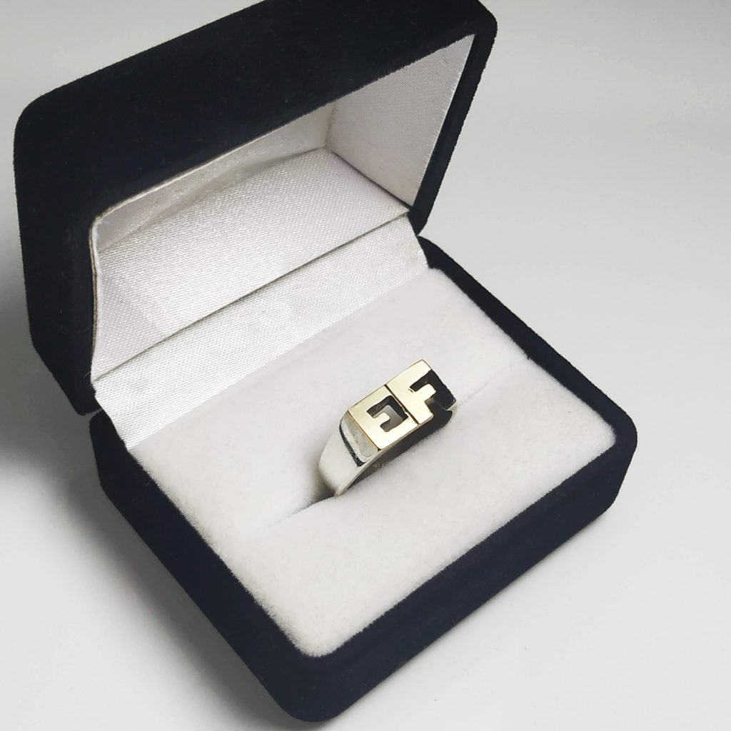 Elli Anillos Mujeres Sello Básico Tendencia Geo Minimalista En Plata De