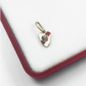 Dije Escudo Futbol Oro 18 K River Esmaltado Chico 0.6 Gramos