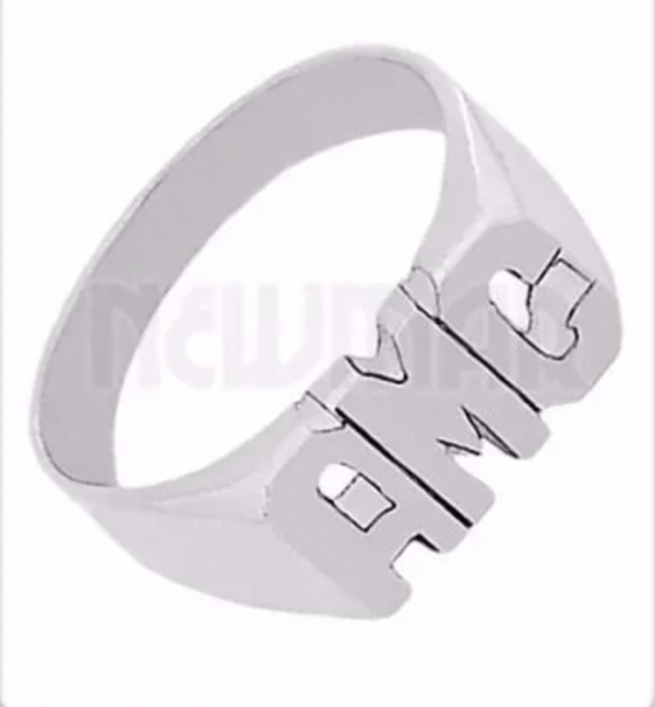 Anillo Sello Plata 925 Calado Con Dos o Tres Iniciales - Imagen 2