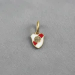 Dije Escudo Futbol Oro 18 K River Esmaltado Chico 0.6 Gramos