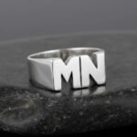 Anillo Sello Plata 925 Calado Con Dos o Tres Iniciales