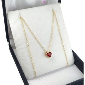 Conjunto Oro 18 K Cadena + Dije Corazon Pasante Dama 15 Años Niñas