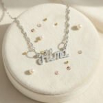 Conjunto Niñas Plata 925 Y Oro 18k Nombre Personalizado