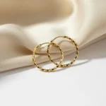 Par Aros Oro 18k Argollas Cubano Retorcidos 20 Mm 1 Gramo