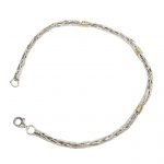 Pulsera Oro 18k Y Plata 925 Soga H2 Hombre Mujer