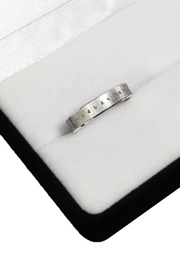 Par De Alianzas Plata Facetadas Compromiso Casamiento (1035)