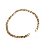 Pulsera Hombre De Oro 18k Espiga 8 Gramos 5 Mm Gruesa 22 Cm