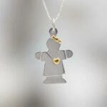 Conjunto Plata 925 Y Oro 18 K Nene o Nena Regalo Para Mamá