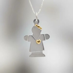 Conjunto Plata 925 Y Oro 18 K Nene o Nena Regalo Para Mamá