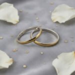 Alianzas Plata Y Oro El Par Anillo Casamiento Grabado 2 Mm
