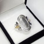 Sello Plata Y Oro 18k Cleopatra Grande Con Grabado Incluido