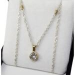 Conjunto Plata Y Oro Cadena 45 Cm + Dije Susano Con Argolla Plata y Oro