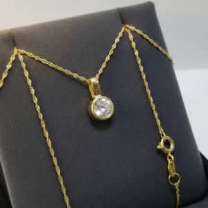 Conjunto Cadena Oro + Dije Plata Y Oro Susano Con Argolla