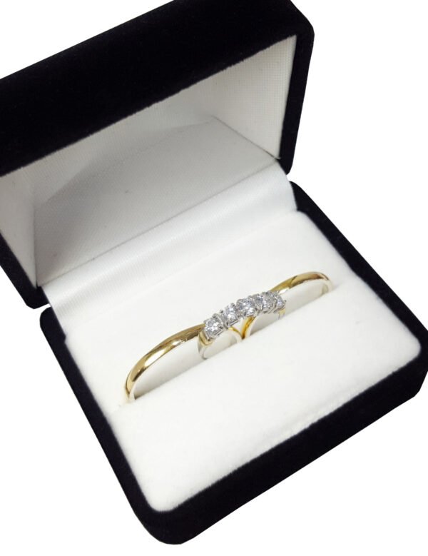 Combo Alianzas Media Caña 2 Mm Plata 925 Y Oro 18k + Anillo Con Piedras