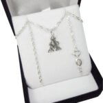 Conjunto Plata 925 Cadena + Dije Inicial Plata a Eleccion Mediana