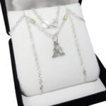 Conjunto Cadena Plata Y Oro + Dije Plata Inicial A Elección