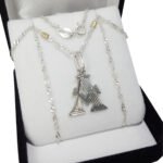 Conjunto Plata Y Oro Cadena + Dije Inicial Plata Grande