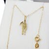 Conjunto Oro 18k Cadena Forcet 45 Cm Y Dije San La Muerte