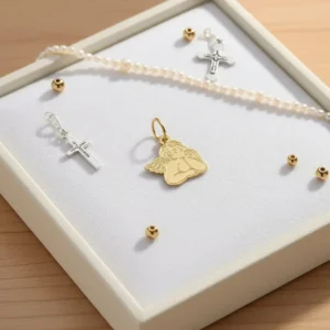 Dije Compu Oro 18k Angel Rafael 0.4 Gramos
