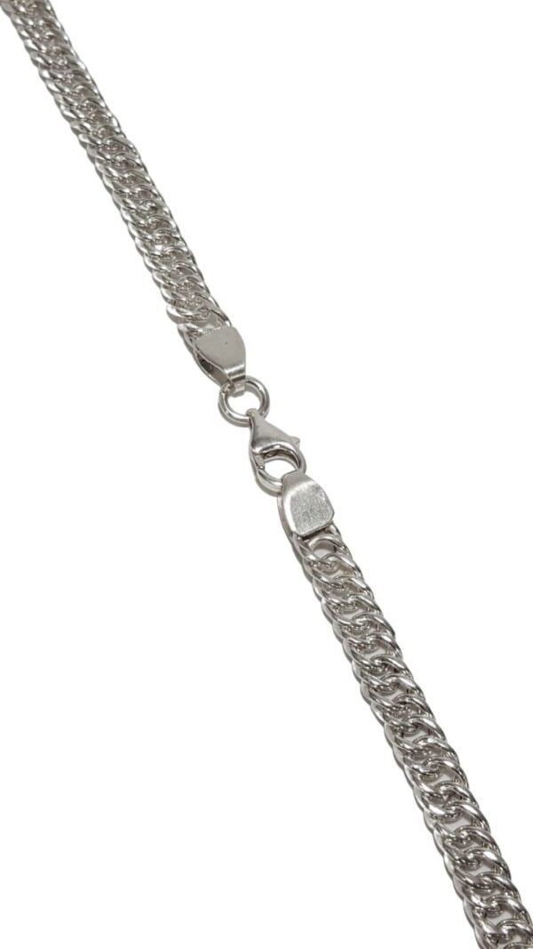 Cadena Grumet Plata 925 Y Oro 18kts 4mm Varios Largos Unisex - Imagen 3