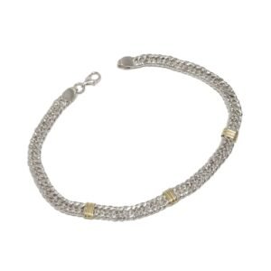 Pulsera Grumet H2 Plata 925 Y Oro 18k Diferentes Largos