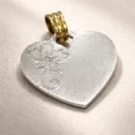 Medalla Cartier Mediana Plata Y Oro Con Grabado Incluido