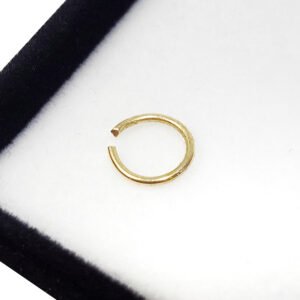 Piercing Argolla Nariz Oro Amarillo 18k 10 Mm Mujer Hombre