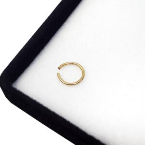 Piercing Argolla Nariz Oro Amarillo 18k 8 Mm Fino Mujer Hombre