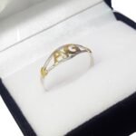 Anillo Plata 925 Y Oro 18 K Ecologico Doble Inicial Mujer